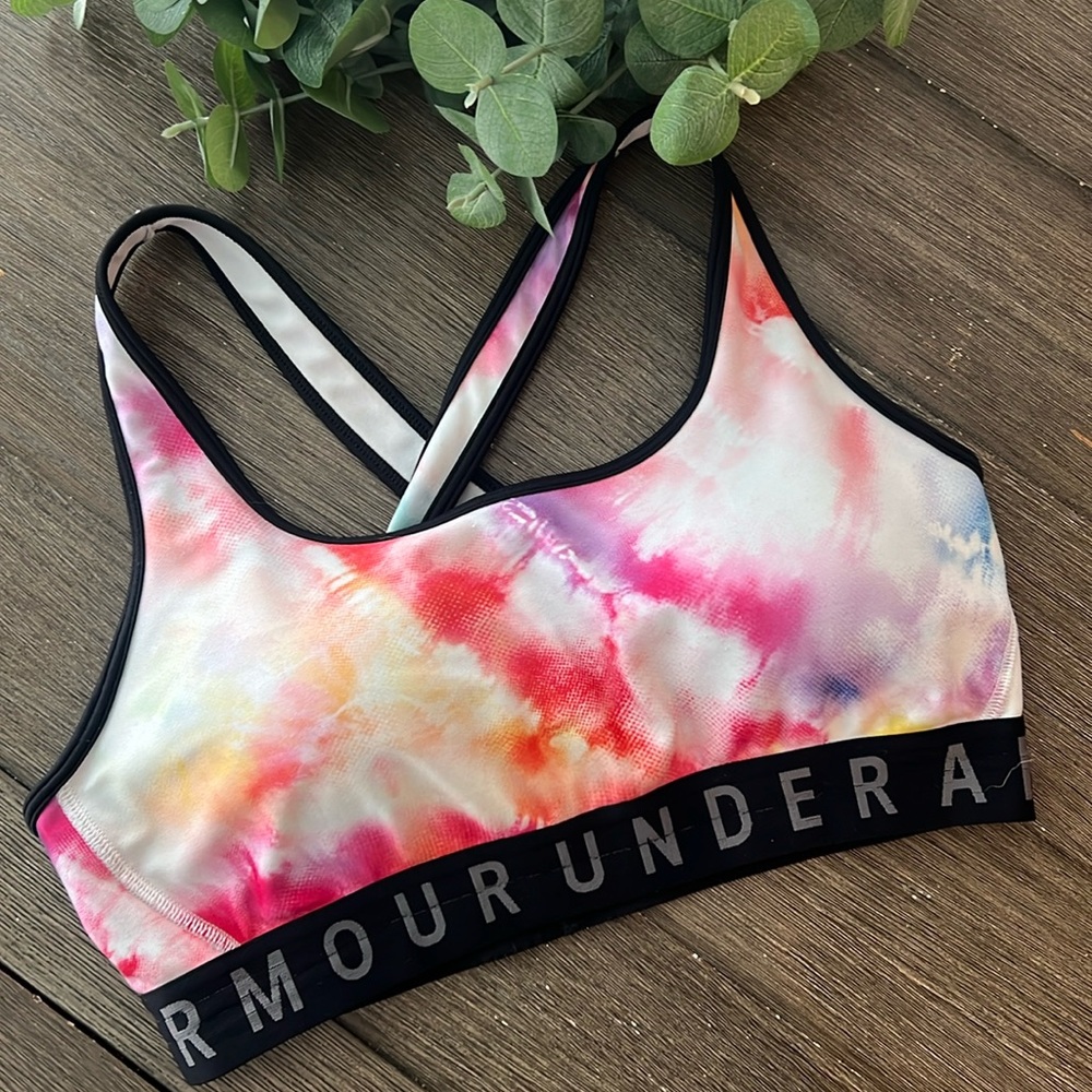Under Armour PRIDE - Cross Back Bra Sports Bra LGBTQ+ Tye Dye